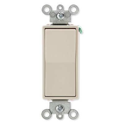 Leviton Decora Rocker 4-Way AC Quiet Switch, 15A, 120/277V, Light Almond
